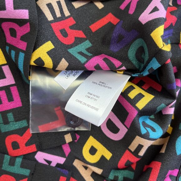 New Women’s Karl Lagerfeld AOP Spellout Short Sleeve Blouse Top Plus Size 2X NWT - Picture 6 of 7